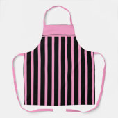 Tablier Apron Cafe Bande noire et rose (Recto)