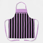 Tablier Apron Cafe Black et Lavender Stripe (Recto)