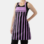 Tablier Apron Cafe Black et Lavender Stripe (Insitu)