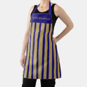 Tablier Apron Cafe Bleu et Gold Stripe Joyeux Noël (Insitu)