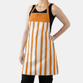 Tablier Apron Cafe Orange et White Stripe (Insitu)