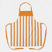 Tablier Apron Cafe Orange et White Stripe (Recto)