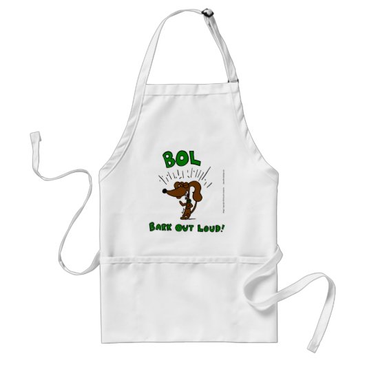 Tablier Apron central "BOL Bark Out Loud" (Devant)