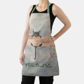 Tablier Apron Chat, Restez Calme Boire Vin (Insitu)