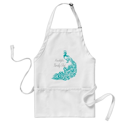 Tablier Apron_Chef de famille_Peacock_Nom_Modèle (Devant)