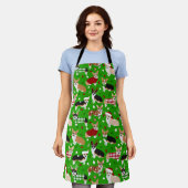 Tablier Apron Chiens de Noël Corgi (Porté)