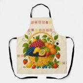 Tablier APRON - Colorful Overflowing Fruit Basket (Recto)