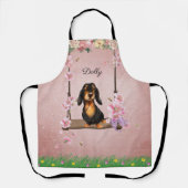Tablier Apron Dachshund aux cheveux longs (Recto)