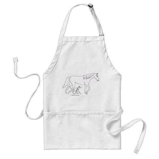 Tablier Apron : Dalmatien & Cheval (Devant)