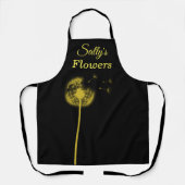 Tablier Apron Dandelion noir et jaune (Recto)