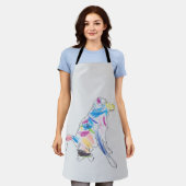 Tablier Apron d'art de Chien Arc-en-ciel (Porté)