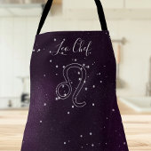 Tablier Apron d'astrologie de constellation de Leo violet