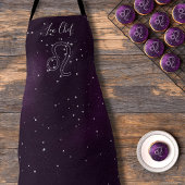 Tablier Apron d'astrologie de constellation de Leo violet