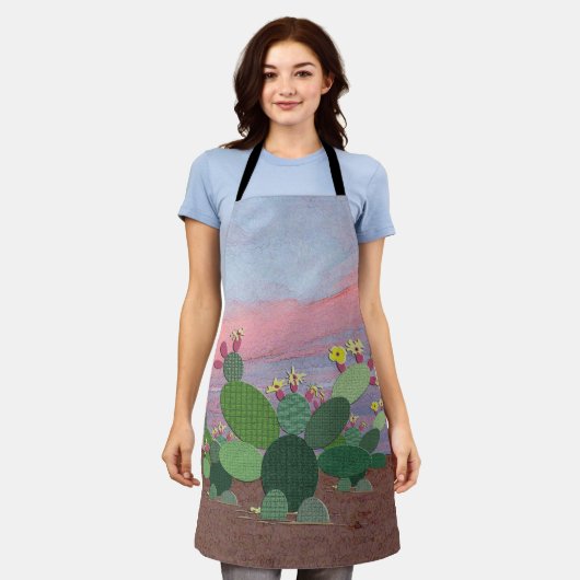 Tablier Apron de Calico Cactus (Porté)