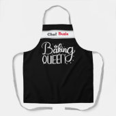 Tablier Apron de chef noir personnalisé Nom personnalisé F (Recto)