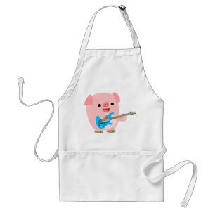 Tablier Apron de cochon de porc à caricature de Cute Rocki