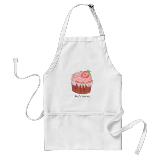 Tablier Apron de cupcake aux fraises (Devant)
