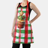 Tablier Apron de gâteau de Noël (rouge et vert) (Insitu)