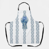 Tablier Apron de Jar Bleu et Blanc (Recto)