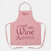 Tablier Apron de la face de la citation de vin (Recto)