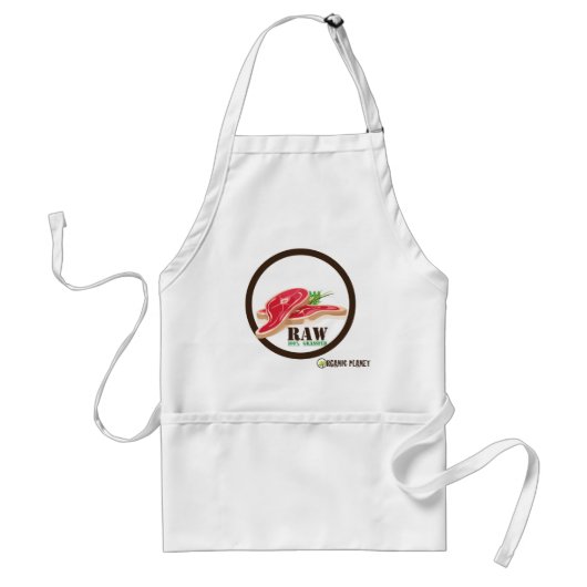 Tablier Apron de la Planète Biologique de Steak cru (Devant)