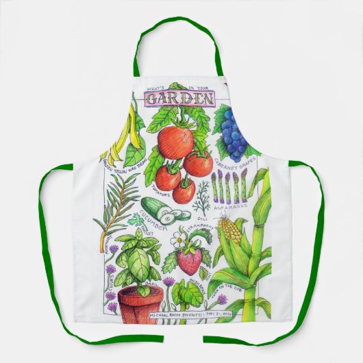 Tablier Apron de légumes du jardin (Recto)