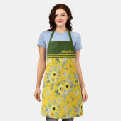Tablier Apron de marguerite aux fleurs jaunes (Porté)