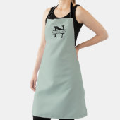 Tablier Apron de monogramme personnalisé vert (Insitu)