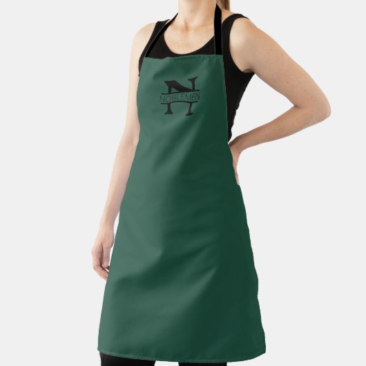 Tablier Apron de monogramme personnalisé vert (Insitu)