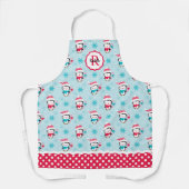 Tablier Apron de Motif de pingouin de Noël pour enfants Mo (Recto)