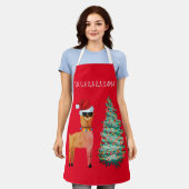 Tablier Apron de Noël Fa lla lla llama (Porté)