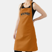 Tablier Apron de nom éffrayant (orange foncé et noir) (Insitu)