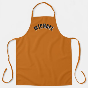Tablier Apron de nom éffrayant (orange foncé et noir)