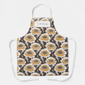 Tablier Apron de nom floral rétro (Recto)