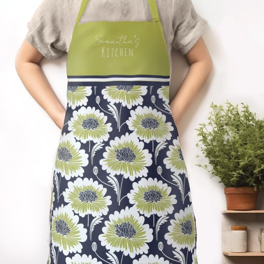Tablier Apron de nom floral rétro