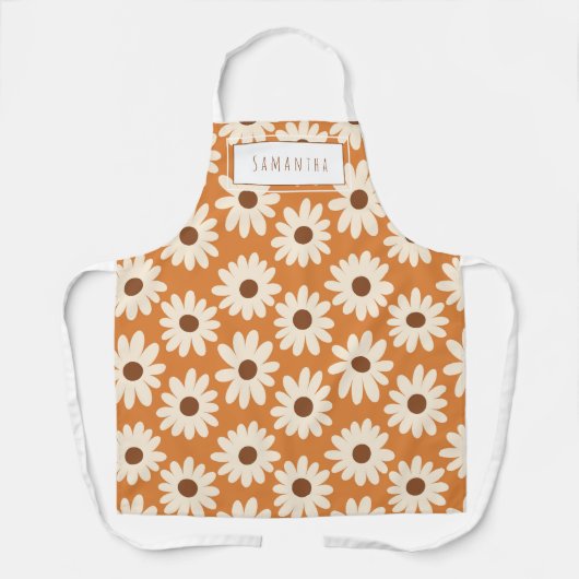 Tablier Apron de nom floral Retro Daisy (Recto)