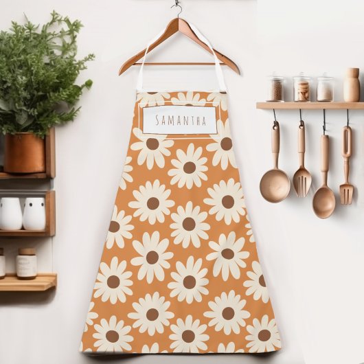 Tablier Apron de nom floral Retro Daisy