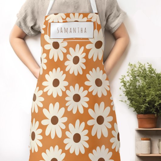 Tablier Apron de nom floral Retro Daisy