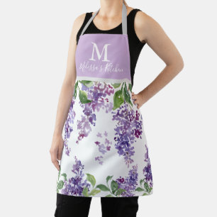 Tablier Apron de nom monographique personnalisé Purple Li