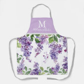 Tablier Apron de nom monographique personnalisé Purple Lil (Recto)