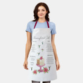Tablier Apron de recette de gâteau aux colibris (Porté)