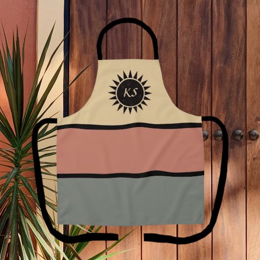 Tablier Apron de style sud-ouest avec soleil de mosaïque n