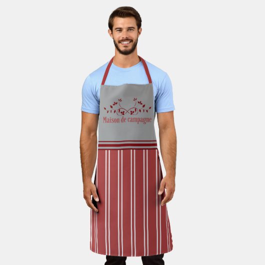 Tablier Apron de style vintage français (Porté)