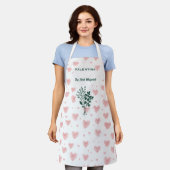 Tablier Apron de Whisperer Herbe Personnalisé avec Coeurs  (Porté)
