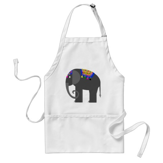 Tablier Apron des éléphants indiens (Devant)