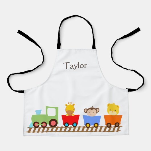 Tablier Apron des enfants d'animaux personnalisés (Recto)