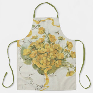 Tablier Apron des fleurs du jardin de la tasse au beurre p