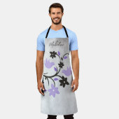 Tablier Apron des Lovebirds violets (Porté)