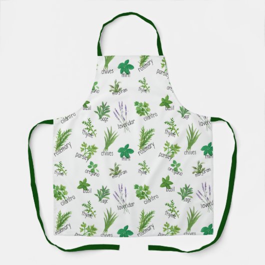 Tablier Apron d'herbe d'aquarelle (Recto)