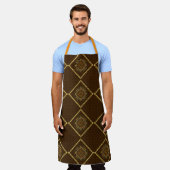 Tablier Apron d'impression intégral des icônes Thanksgivin (Porté)